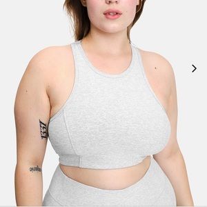 Outdoor Voices Gray Athena Crop Top